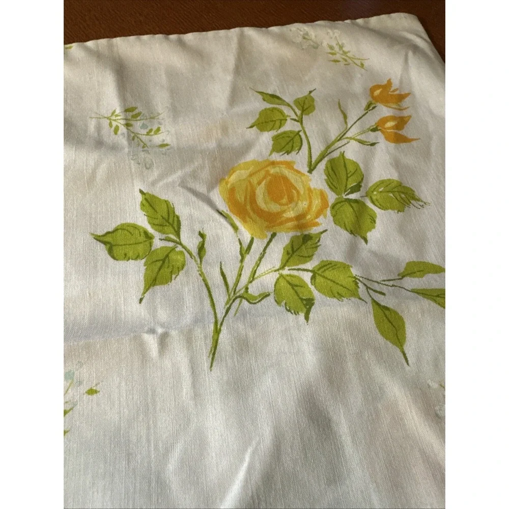 Vintage Morgan‎ Jones Yellow Roses Pillowcase